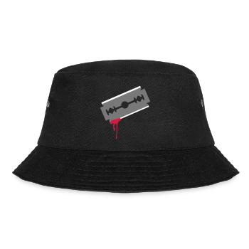 Razor blade blood cut wound scar 3c - Bucket Hat - black - Front - Lela (165cm)