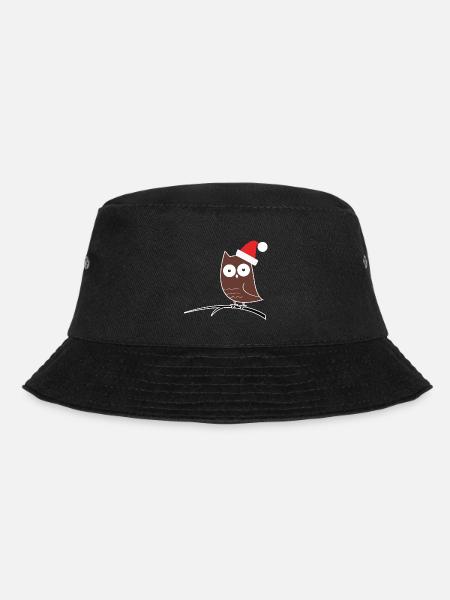 Die Weihnachts-Eule! Geschenk Idee - Bucket Hat - Schwarz