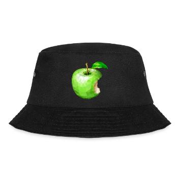 Apfel,Kunst,Obst - Bucket Hat - Schwarz - Vorne - Lela (165cm)