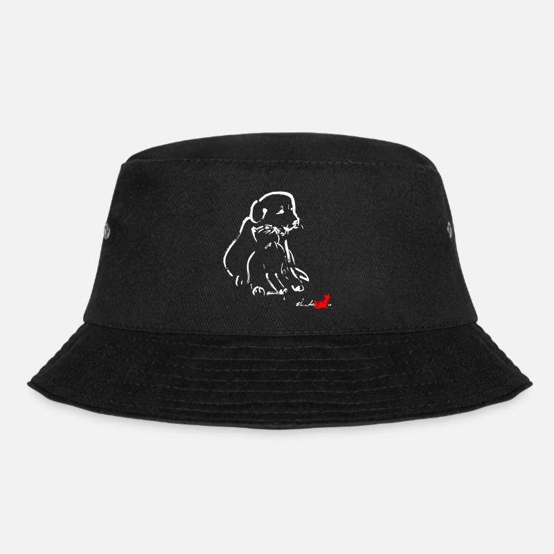 Hund und Katze - Bucket Hat - Schwarz