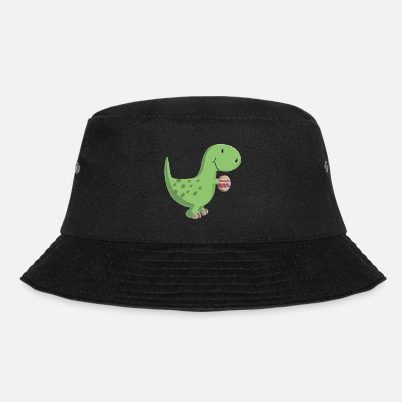 Dino mit Ei - Bucket Hat - Schwarz