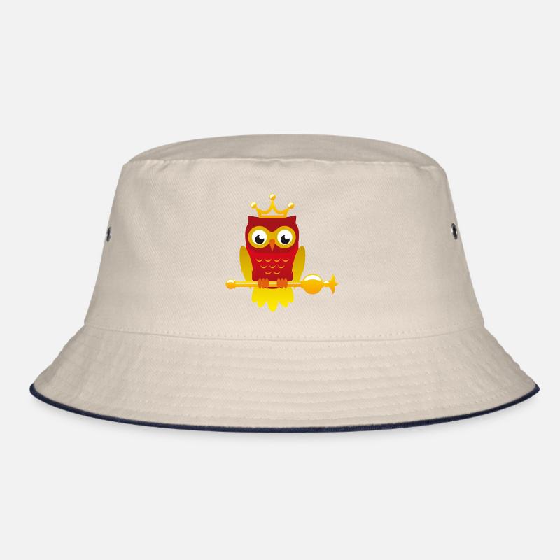 King owl with scepter Bucket Hat