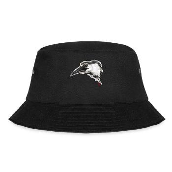 Sketchy Bird # 01 - Bucket Hat - black - Front - Lela (165cm)