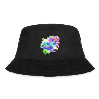 Ladybug flower star design hand drawn - Bucket Hat - black - Front - Lela (165cm)