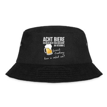 Acht Biere Vitamin C - Bucket Hat - Schwarz - Vorne - Lela (165cm)
