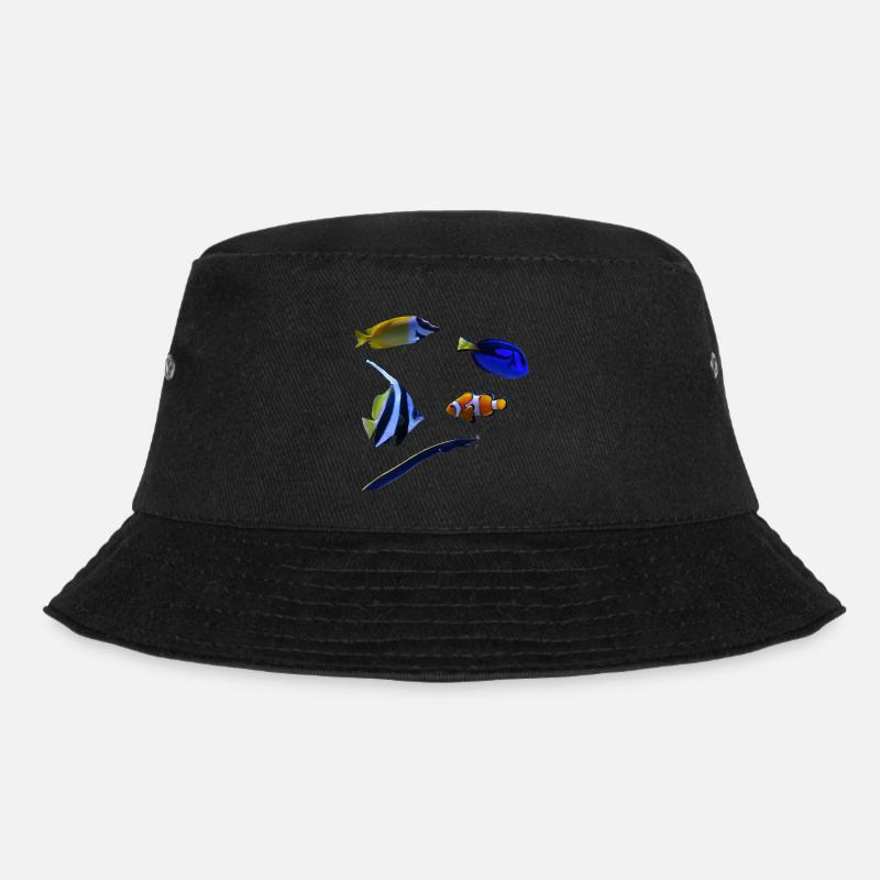 Meeresfische - Bucket Hat - Schwarz
