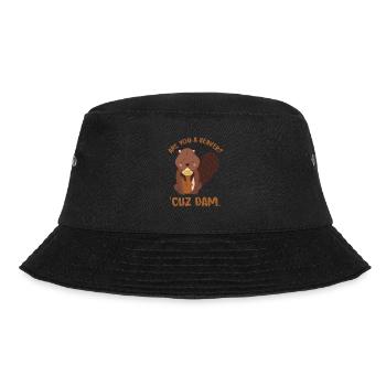 Biber Kanada Geschenk - Bucket Hat - Schwarz - Vorne - Lela (165cm)