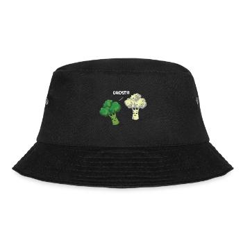 Brokkoli Blumenkohl - Bucket Hat - Schwarz - Vorne - Lela (165cm)