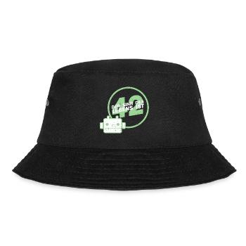 Sinn des Lebens 42 Anhalter Galaxis Fan Geschenk - Bucket Hat - Schwarz - Vorne - Lela (165cm)