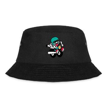 Lustiger Biker - Bucket Hat - Schwarz - Vorne - Lela (165cm)