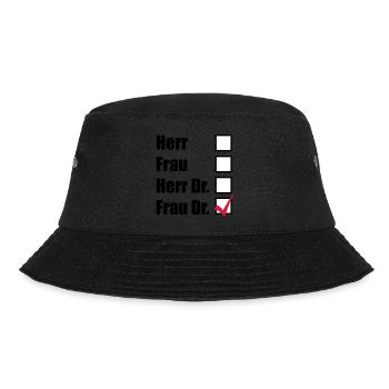 Frau Doktor - Bucket Hat - Schwarz - Vorne - Lela (165cm)