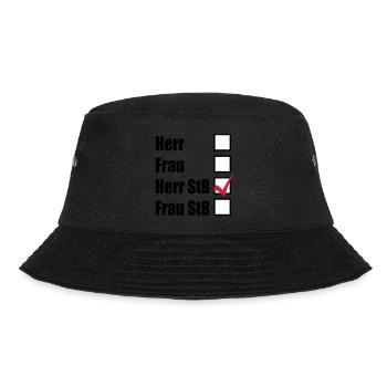 Steuerberater - Bucket Hat - Schwarz - Vorne - Lela (165cm)