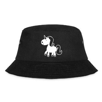 Unicorn horse for children - Bucket Hat - black - Front - Lela (165cm)