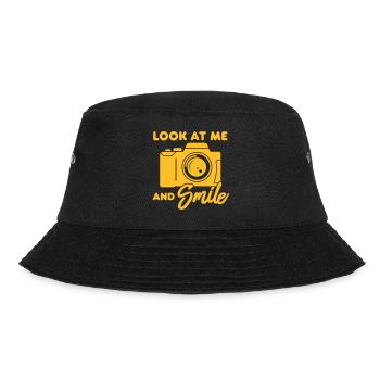 Kamera (Smile) - Bucket Hat - Schwarz - Vorne - Lela (165cm)