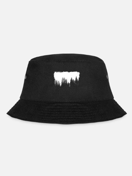 Bäume im Fichtenwald - Bucket Hat - Schwarz