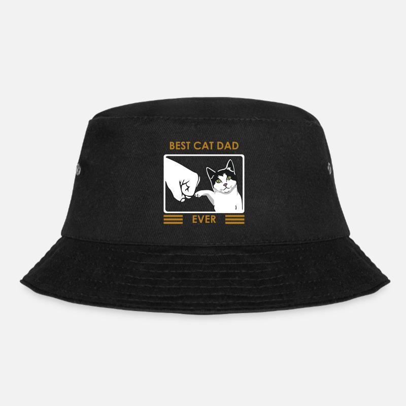 Papa Katze Logo - Bucket Hat - Schwarz