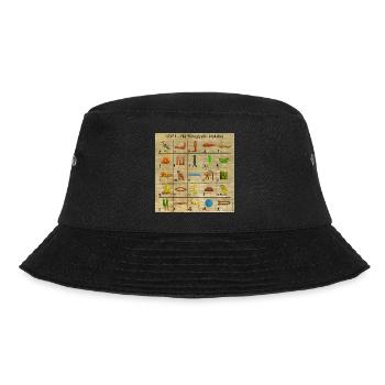The Hieroglyphic Alphabet - Bucket Hat - black - Front - Lela (165cm)