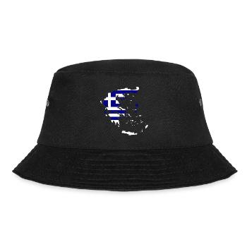Griechenland Flagge Landkarte - Bucket Hat - Schwarz - Vorne - Lela (165cm)