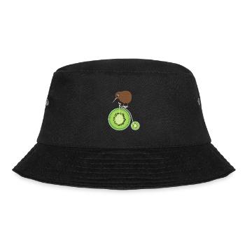 Kiwivogel Zweirad Kiwifrucht Neuseeland Shirt - Bucket Hat - Schwarz - Vorne - Lela (165cm)