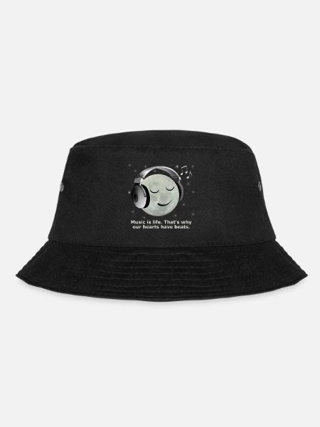 Music is life - Bucket Hat - Schwarz