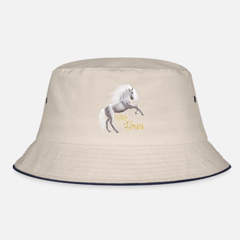 weißes Pferd Bucket Hat