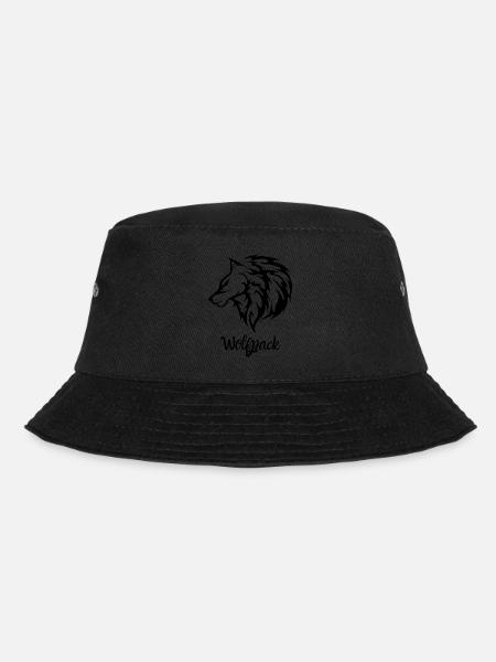 wolf - Bucket Hat - black