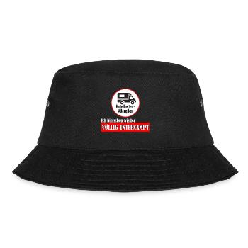 Ich bin schon wieder völlig untercampt - Bucket Hat - Schwarz - Vorne - Lela (165cm)