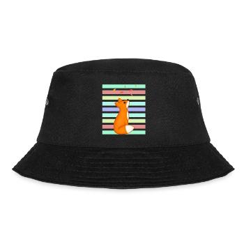 Red fox in the sunset - Bucket Hat - black - Front - Lela (165cm)