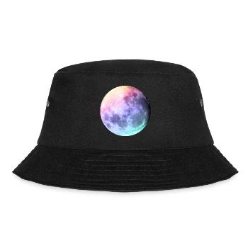 Mond in Pastell Regenbogen - Bucket Hat - Schwarz - Vorne - Lela (165cm)