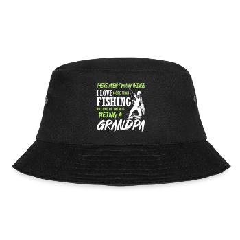 Fishing Grandpa - Bucket Hat - black - Front - Lela (165cm)