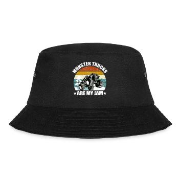 Monster trucks are my jam - Bucket Hat - black - Front - Lela (165cm)
