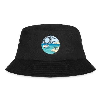 I ♥ Crete / Auszeit am Meer - Bucket Hat - Schwarz - Vorne - Lela (165cm)