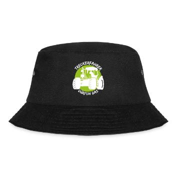 Treckerfahrer dürfen das Landwirt Geschenk - Bucket Hat - Schwarz - Vorne - Lela (165cm)