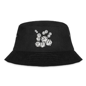 Die Würfel werden geworfen Geschenk Mann Frau Spieler Yams - Bucket Hat - Schwarz - Vorne - Lela (165cm)