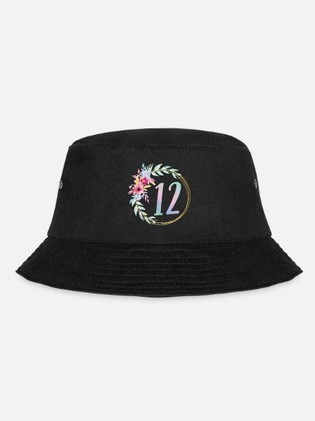 12. Geburtstag Mädchen Geschenk Prinzessin - Bucket Hat - Schwarz