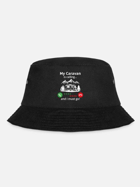 my Caravan is calling and i must go - Bucket Hat - black