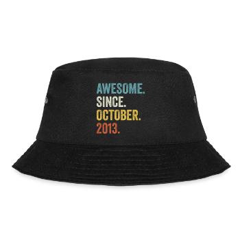 Awesome Since 2013 8. Geburtstag - Bucket Hat - Schwarz - Vorne - Lela (165cm)