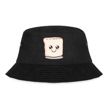 Kawaii Marshmallow | S'more | Camping - Bucket Hat - Schwarz - Vorne - Lela (165cm)