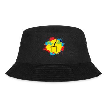 Kunstturnen Horizontale Balken Aquarell - Bucket Hat - Schwarz - Vorne - Lela (165cm)