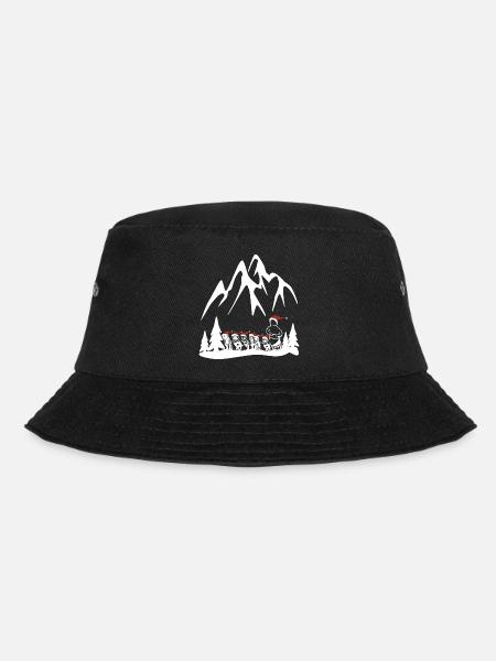 Husky Schlittenhunde zu Weihnachten - Bucket Hat - Schwarz