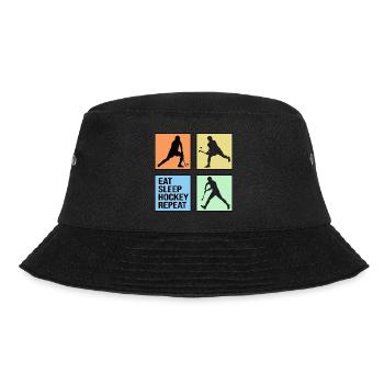 field hockey repeat hockey player retro - Bucket Hat - black - Front - Lela (165cm)
