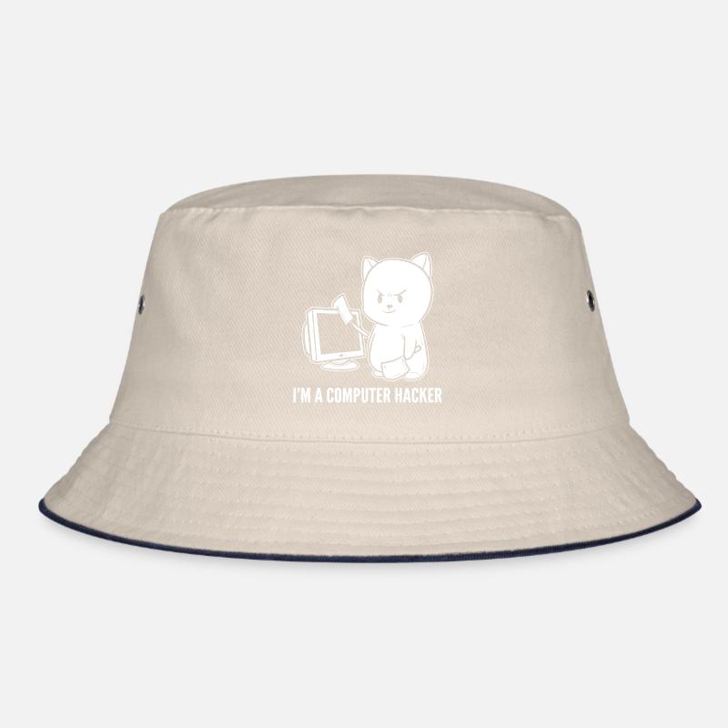 Computer Hacker Funny Computer Geek. Gift Bucket Hat