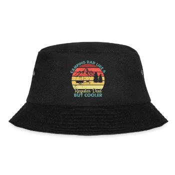 Camping Dad Nature Outdoor Activity Campfire - Bucket Hat - black - Front - Lela (165cm)