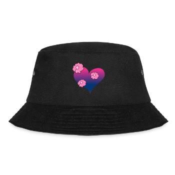 blumen herz symbol liebe pink - Bucket Hat - Schwarz - Vorne - Lela (165cm)