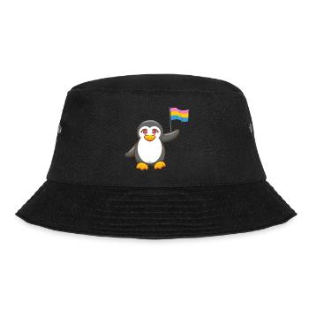 Gay Pride Antarctique Animal Pingouin Pansexuel LGBT - Bob - noir - Devant - Lela (165cm)