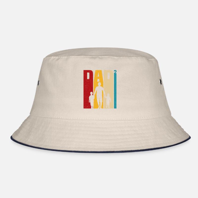 father with two sons dad and son gift Bucket Hat