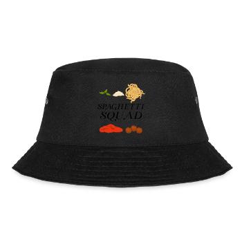 Spaghetti Squad Nudeln Nudelfächer lustiges Zitat - Bucket Hat - Schwarz - Vorne - Lela (165cm)
