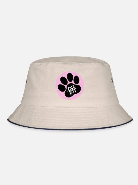 Label Pink Mochi - Bucket Hat - Natur/Navy - Vorne