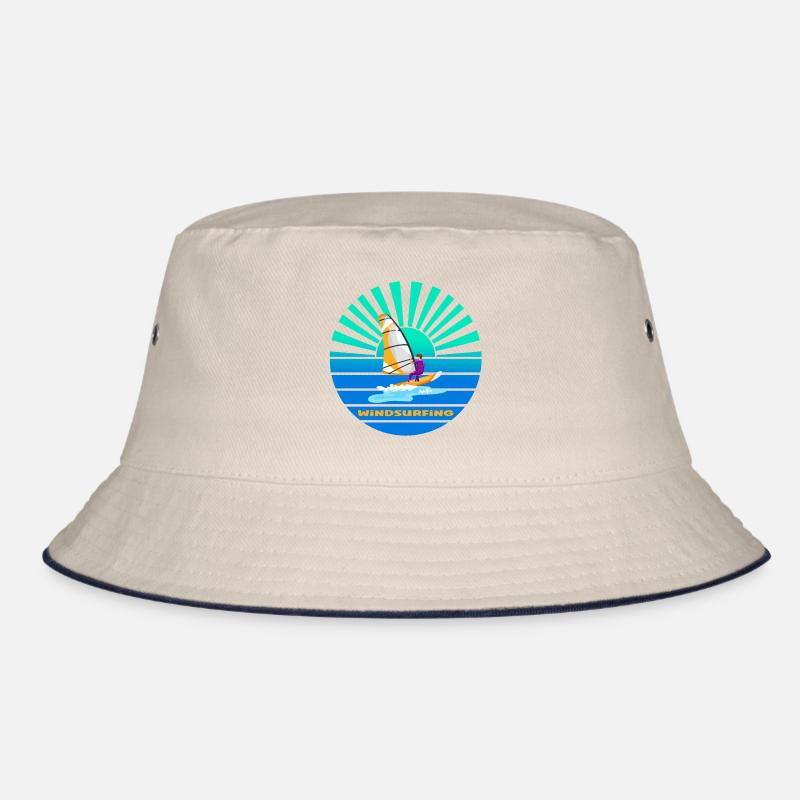 Windsurfing sunset Bucket Hat