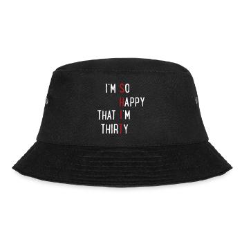 30 - Bucket Hat - Schwarz - Vorne - Lela (165cm)